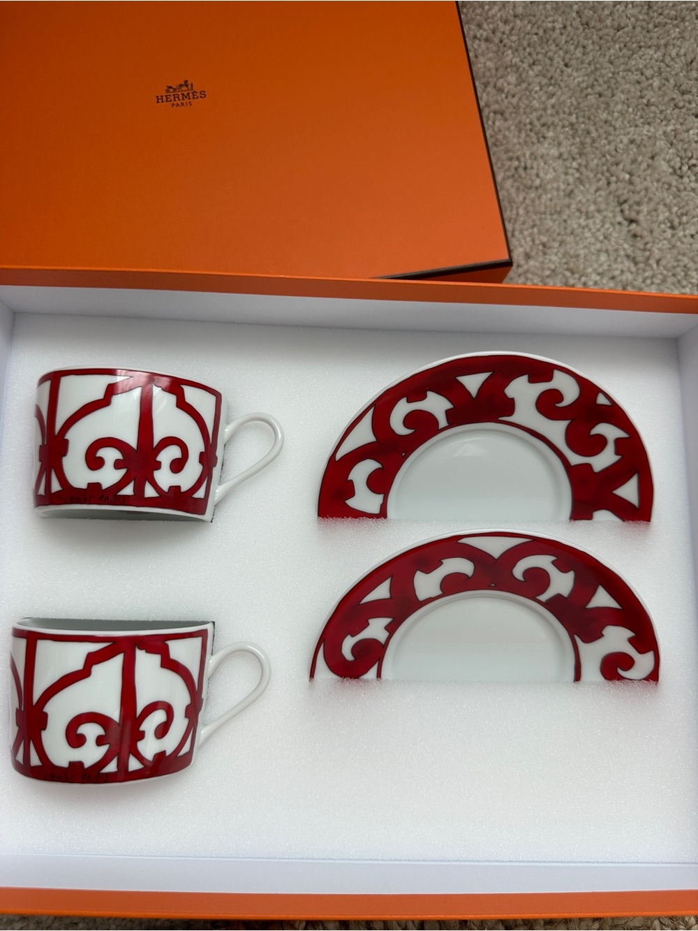 Hermes Balcon du Guadalquivir tea cup and saucer Set